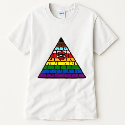 Illuminati Eye Providence Rainbow Tall T-Shirt