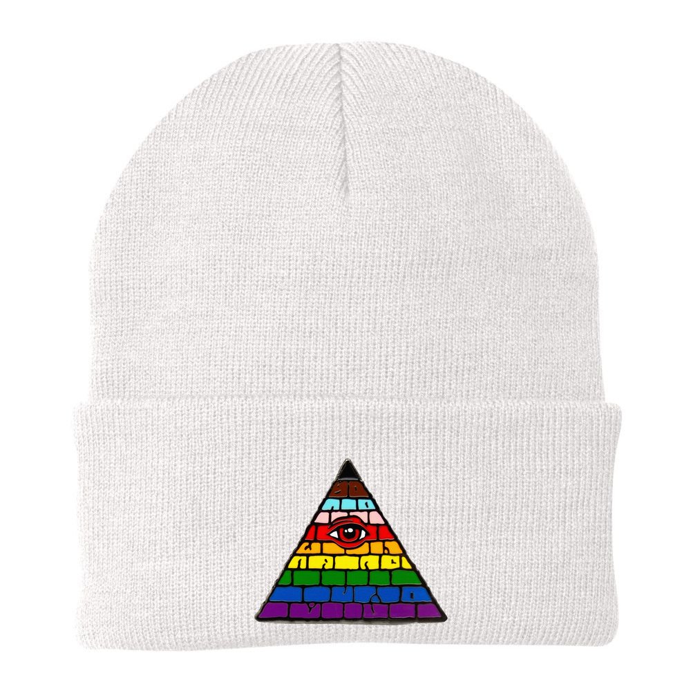 Illuminati Eye Providence Rainbow Beanie
