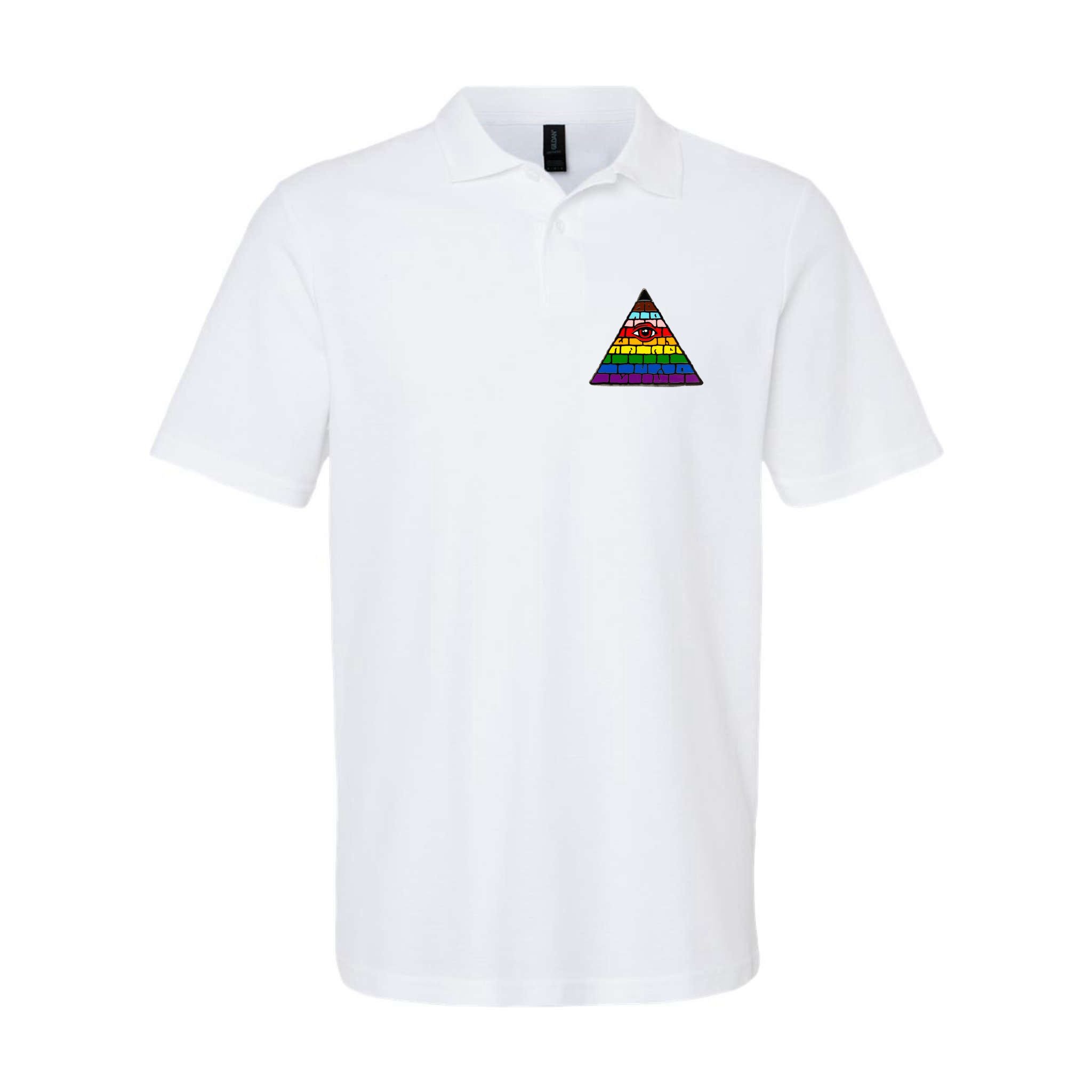 Illuminati Eye Providence Rainbow Polo