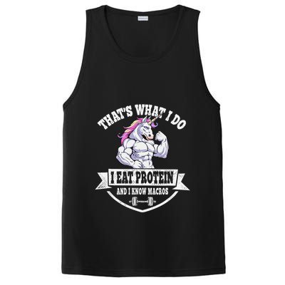 I Eat Protein Funny Unicorn Workout Training PosiCharge Competitor Tank