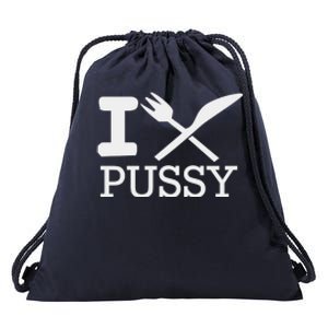 I EAT PUSSY FUNNY SEX Drawstring Bag