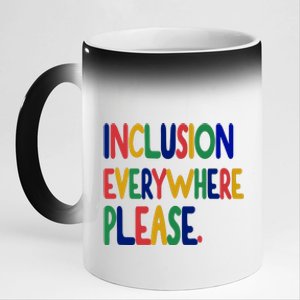 Inclusion Everywhere Please 11oz Black Color Changing Mug