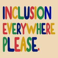 Inclusion Everywhere Please Drawstring Bag