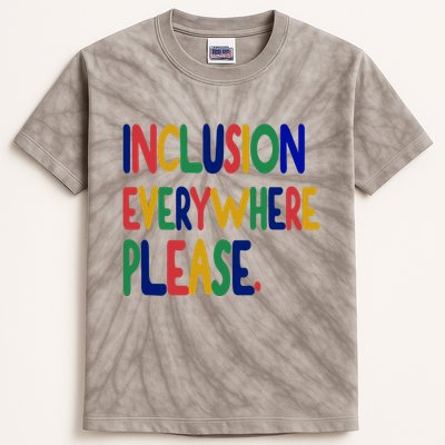 Inclusion Everywhere Please Kids Tie-Dye T-Shirt