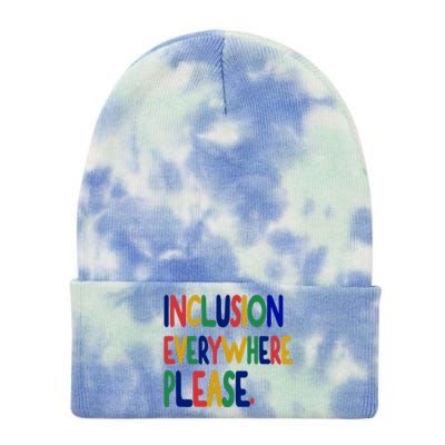 Inclusion Everywhere Please Tie Dye 12in Knit Beanie