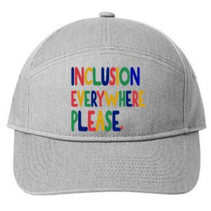 Inclusion Everywhere Please 7-Panel Snapback Hat