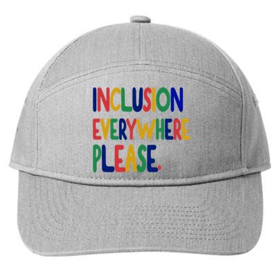 Inclusion Everywhere Please 7-Panel Snapback Hat