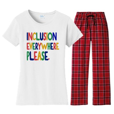 Inclusion Everywhere Please Women's Flannel Pajama Set