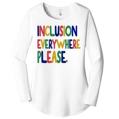 Inclusion Everywhere Please Women's Perfect Tri Tunic Long Sleeve Shirt