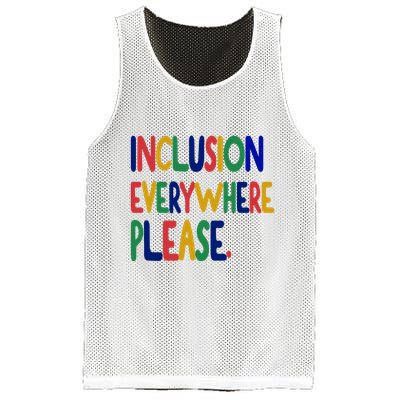 Inclusion Everywhere Please Mesh Reversible Basketball Jersey Tank