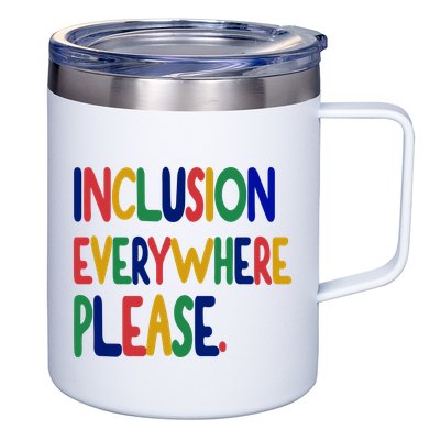 Inclusion Everywhere Please 12oz Stainless Steel Coffee Mug