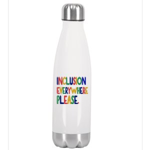 Inclusion Everywhere Please Stainless Steel Insulated Water Bottle