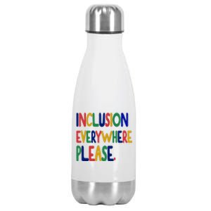 Inclusion Everywhere Please Stainless Steel Insulated Water Bottle