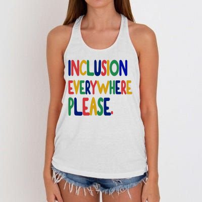 Inclusion Everywhere Please Women's Knotted Racerback Tank