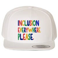 Inclusion Everywhere Please Wool Snapback Cap
