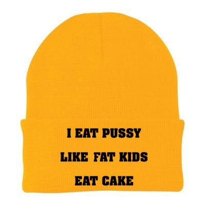 I Eat Pussy Like Fat Eat Cake Knit Cap Winter Beanie