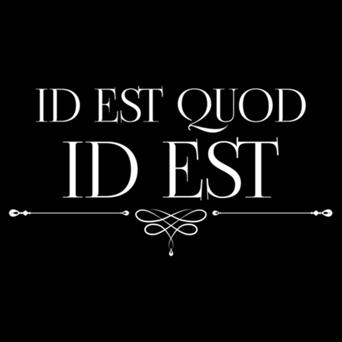 Id Est Quod Id Est It Is What It Is Ro Quote Latin Saying Gift Drawstring Bag