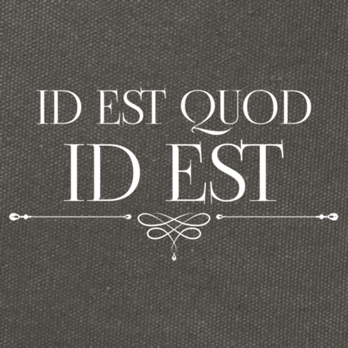 Id Est Quod Id Est It Is What It Is Ro Quote Latin Saying Gift Cotton Canvas Backpack