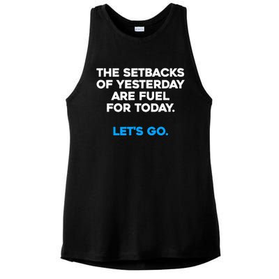 Inspirational Empowering Quote Fuel For Today Ladies PosiCharge Tri-Blend Wicking Tank