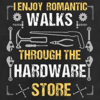 I Enjoy Romantic Walks Through The Hardware Store Garment-Dyed Fleece Hoodie
