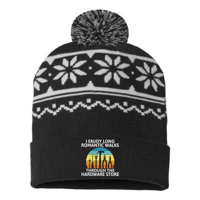 I Enjoy Romantic Walks Through The Hardware Store Craftsman USA-Made Snowflake Beanie