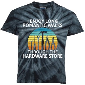 I Enjoy Romantic Walks Through The Hardware Store Craftsman Kids Tie-Dye T-Shirt