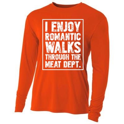 I Enjoy Rotic Walks Meat Dept Funny Meat Lover Meaningful Gift Cooling Performance Long Sleeve Crew