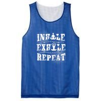 Inhale Exhale Repeat Meditation Yoga Fitness Great Gift Mesh Reversible Basketball Jersey Tank