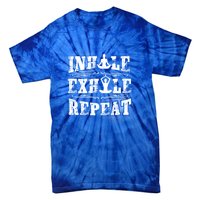 Inhale Exhale Repeat Meditation Yoga Fitness Great Gift Tie-Dye T-Shirt