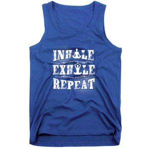 Inhale Exhale Repeat Meditation Yoga Fitness Great Gift Tank Top