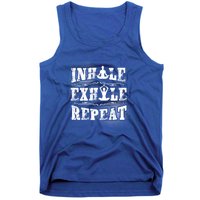 Inhale Exhale Repeat Meditation Yoga Fitness Great Gift Tank Top