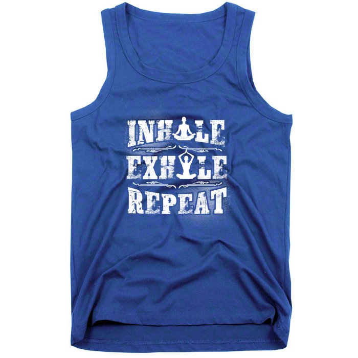 Inhale Exhale Repeat Meditation Yoga Fitness Great Gift Tank Top