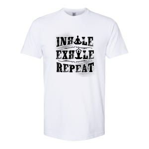 Inhale Exhale Repeat Meditation Yoga Fitness Great Gift Softstyle CVC T-Shirt