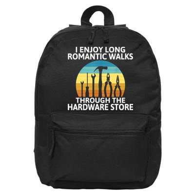 I Enjoy Romantic Walks Through The Hardware Store Craftsman 16 in Basic Backpack