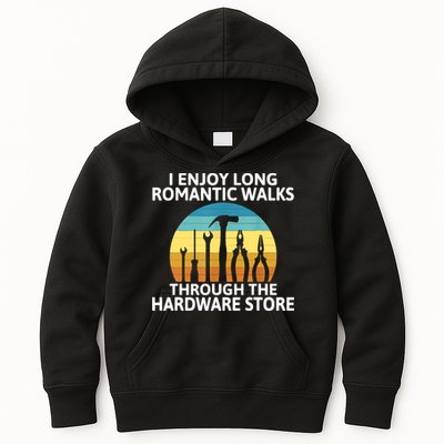 I Enjoy Romantic Walks Through The Hardware Store Craftsman Kids Hoodie