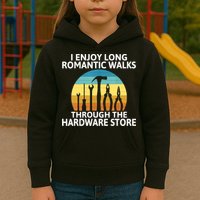 I Enjoy Romantic Walks Through The Hardware Store Craftsman Kids Hoodie