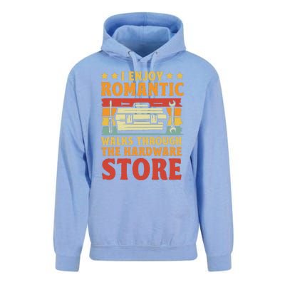 I Enjoy Romantic Walks Through The Hardware Store Funny Dad Unisex Surf Hoodie