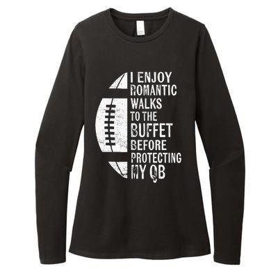 I Enjoy Romantic Walks Protecting My Qb Offensive Lineman Womens CVC Long Sleeve Shirt