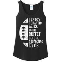 I Enjoy Romantic Walks Protecting My Qb Offensive Lineman Ladies Essential Tank