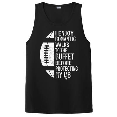 I Enjoy Romantic Walks Protecting My Qb Offensive Lineman PosiCharge Competitor Tank