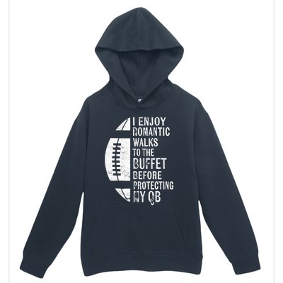 I Enjoy Romantic Walks Protecting My Qb Offensive Lineman Urban Pullover Hoodie