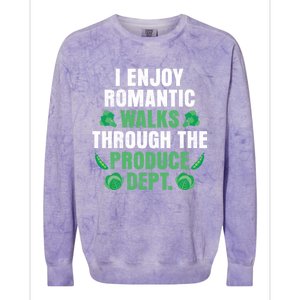 I Enjoy Rotic Walks Through The Produce Dept Veganism Gift Colorblast Crewneck Sweatshirt