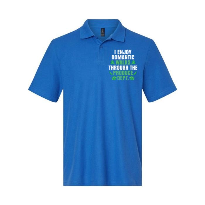 I Enjoy Rotic Walks Through The Produce Dept Veganism Gift Softstyle Adult Sport Polo