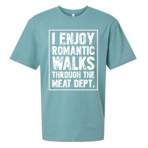 I Enjoy Rotic Walks Meat Dept Funny Meat Lover Gift Sueded Cloud Jersey T-Shirt