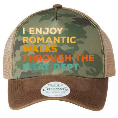 I Enjoy Romantic Walks Through The Meat Dept Legacy Tie Dye Trucker Hat