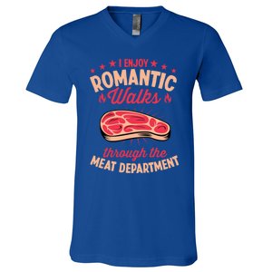 I Enjoy Rotic Walks Through The Meat Departt Gift V-Neck T-Shirt