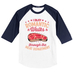 I Enjoy Rotic Walks Through The Meat Departt Gift Baseball Sleeve Shirt