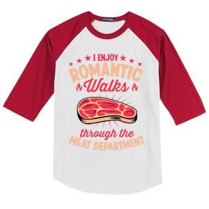 I Enjoy Rotic Walks Through The Meat Departt Gift Kids Colorblock Raglan Jersey