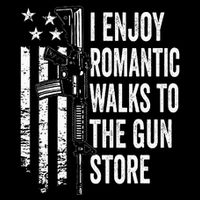 I Enjoy Romantic Walks To The Gun Store Pro Gun Owner Rights 7-Panel Snapback Hat