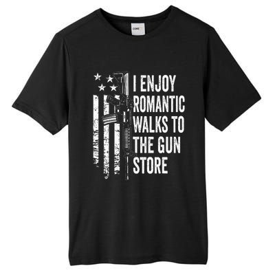 I Enjoy Romantic Walks To The Gun Store Pro Gun Owner Rights Tall Fusion ChromaSoft Performance T-Shirt